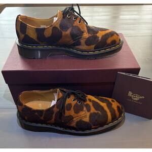 1461 Made in England Hair on Oxford Dr Martens Men 7 W 8 New Animal Print